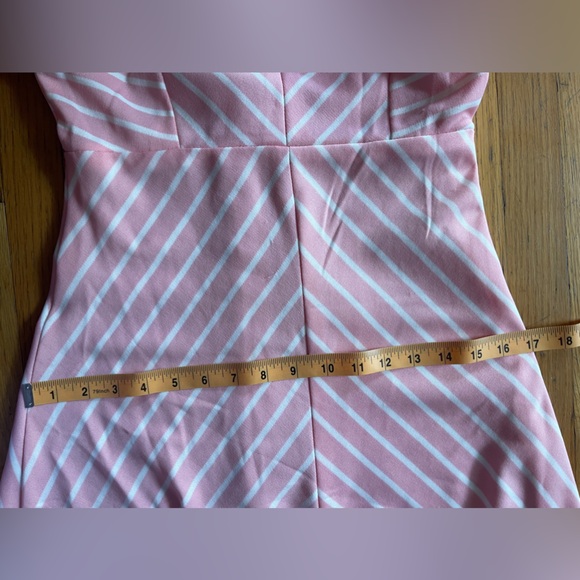 70s Vintage Pink and White Striped Dress - Picture 5 of 7